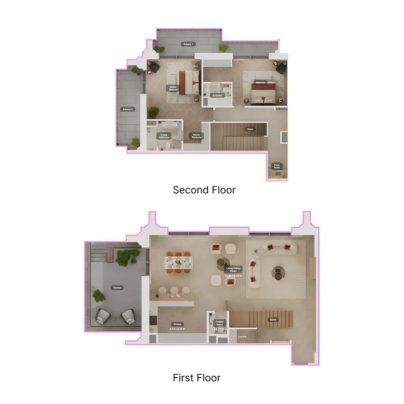 2 bed