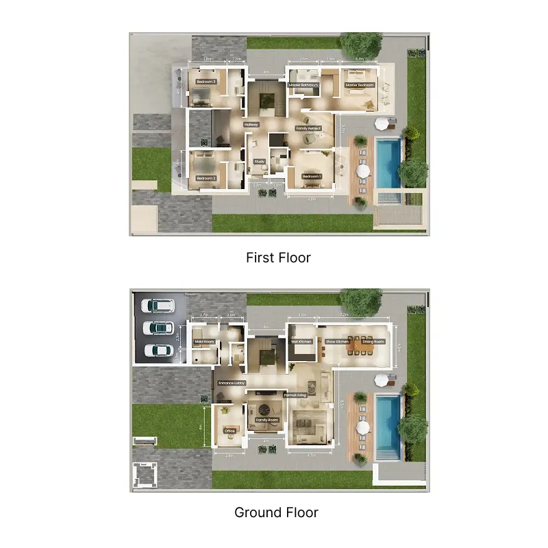 4 bed