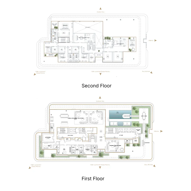 6 bedrooms floor plan