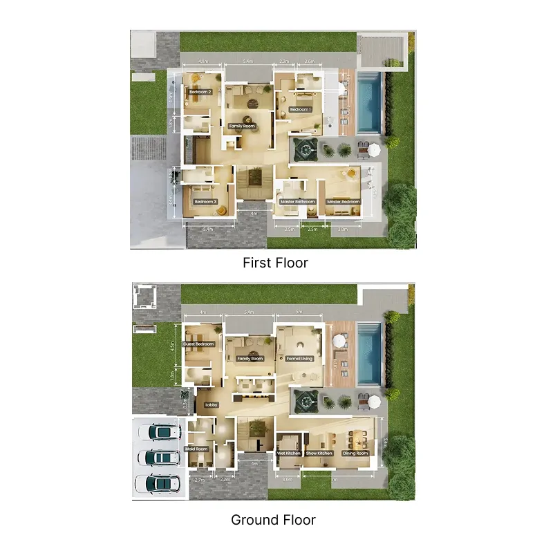 5-bedroom home floor plan