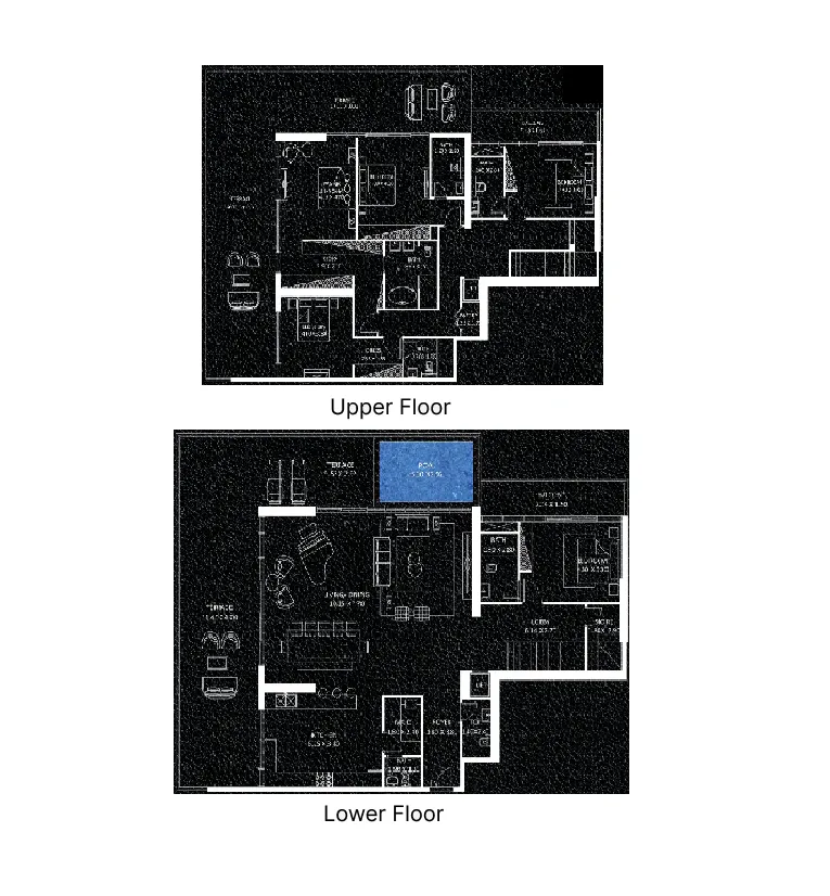 5 bedrooms floor plan