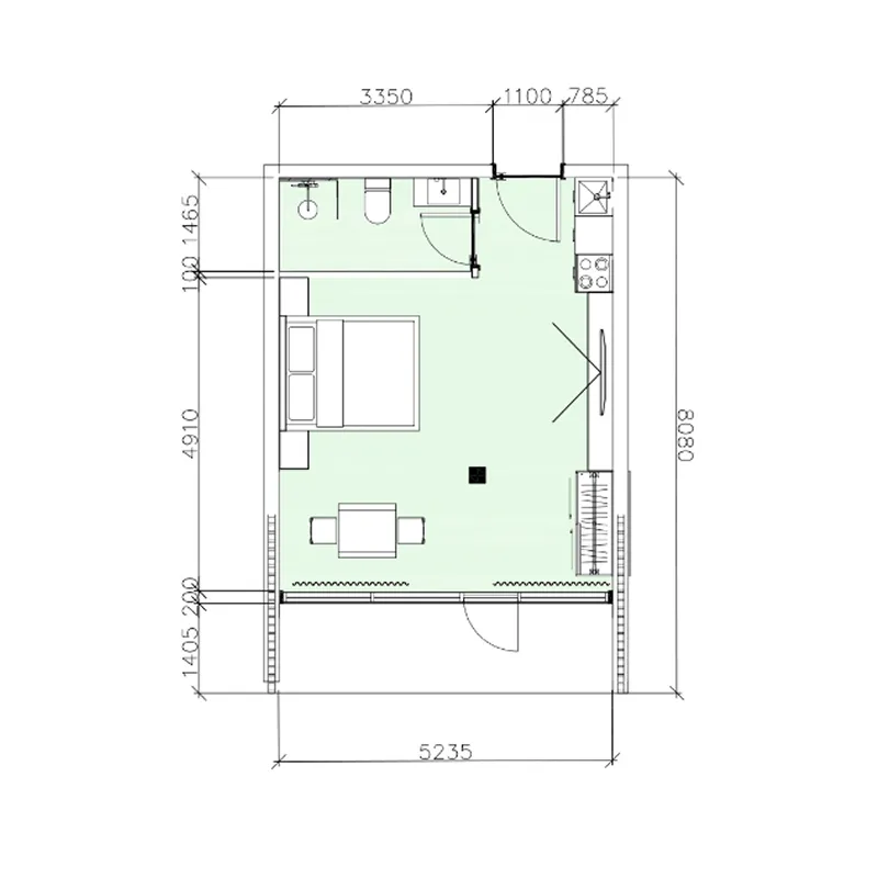 0BR Layout
