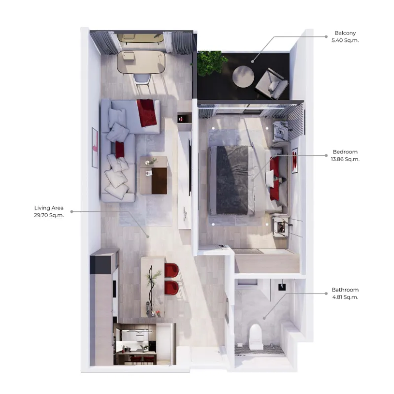1BR Layout