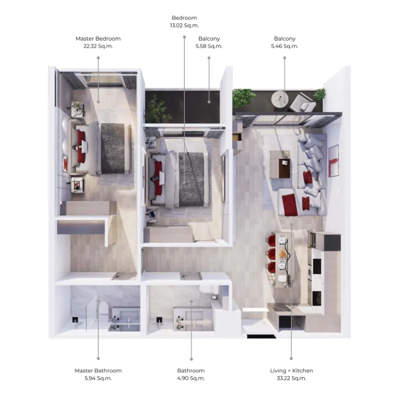 2BR Layout