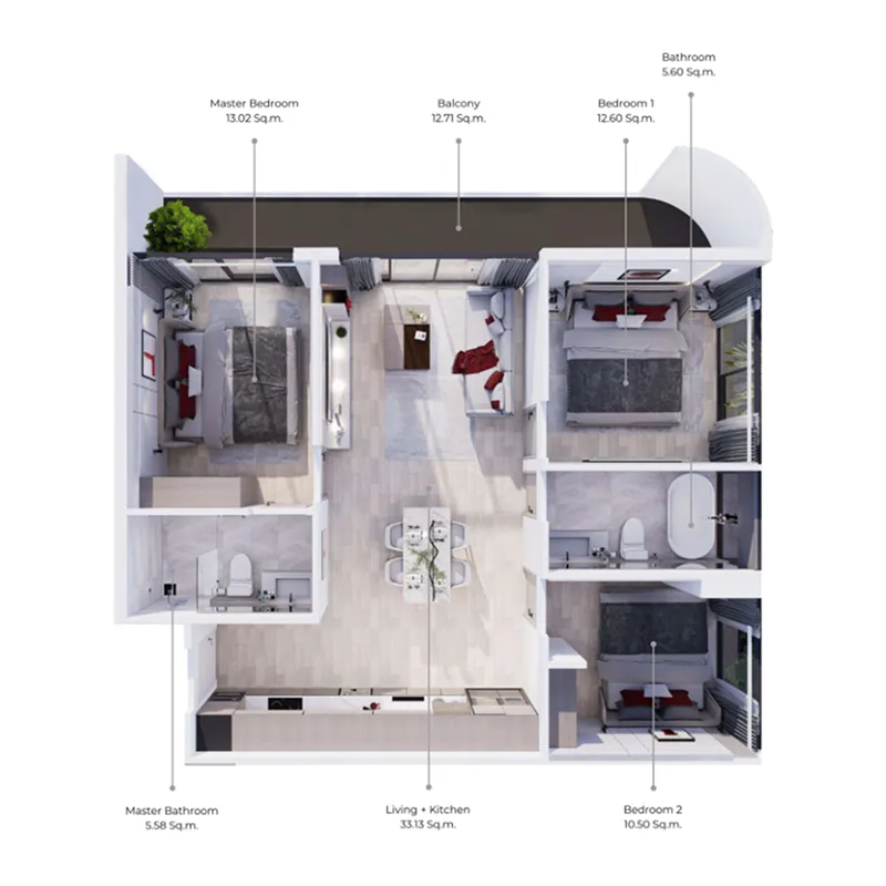 3BR Layout