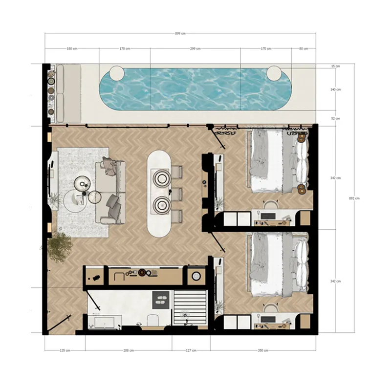2BR Layout