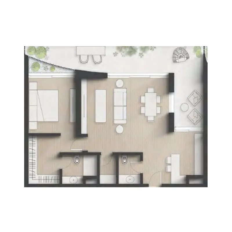 1 bed