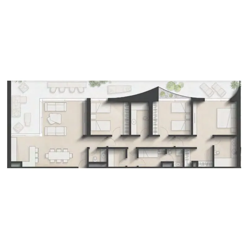 3 bedrooms floor plan