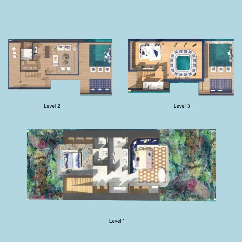 2-bedroom villa floor plan