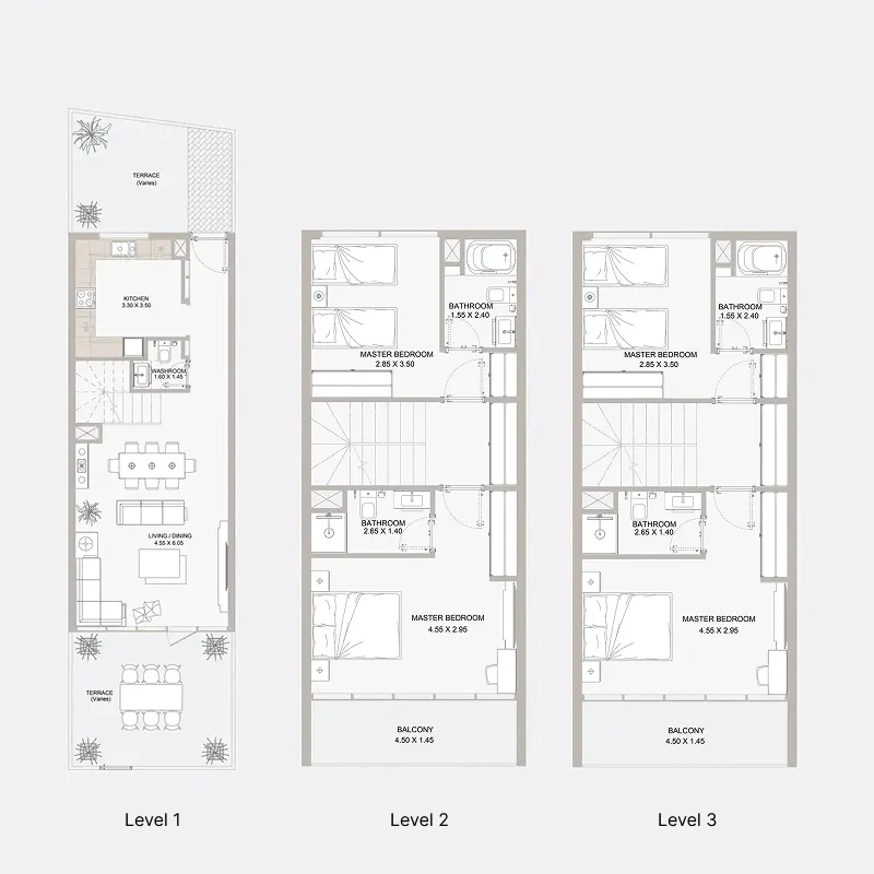 4 bedrooms floor plan