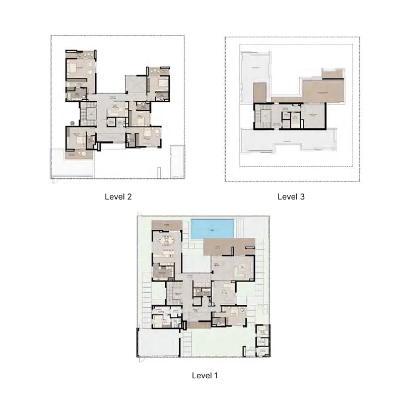 6-bedroom home floor plan