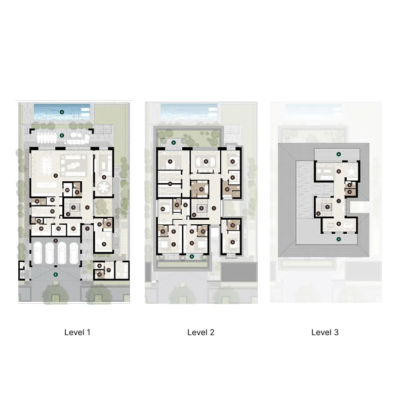 6-bedroom home floor plan