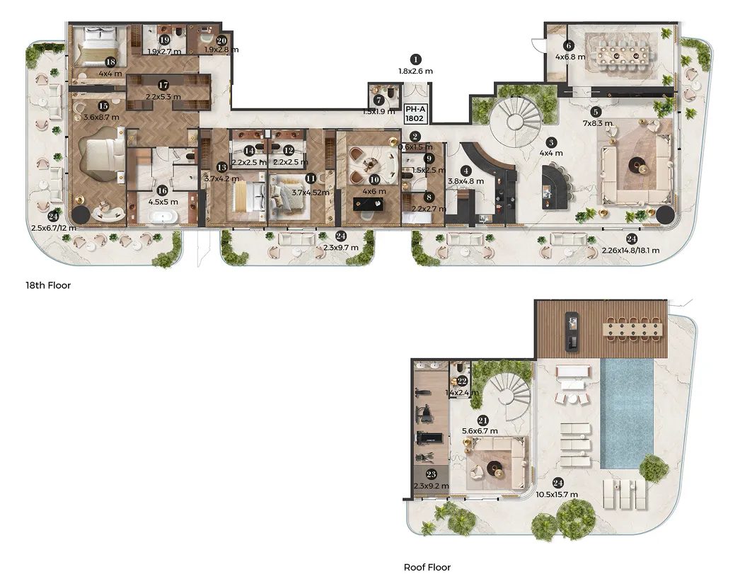 4 bedrooms floor plan