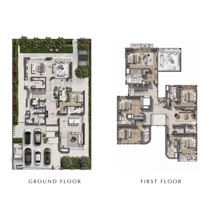 6-bedroom villa floor plan