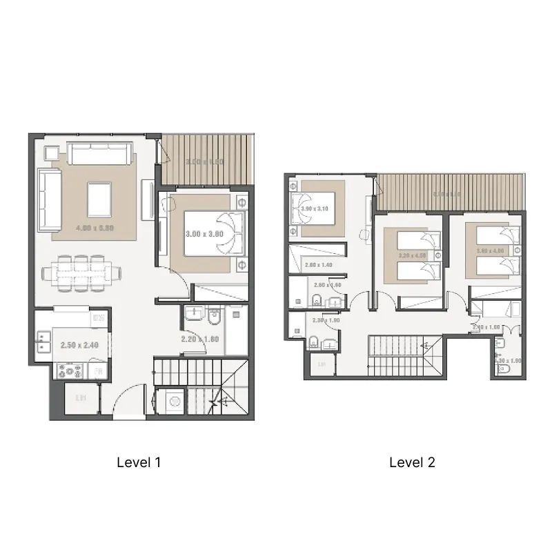 Bab Al Qasr Residence 31 — 5 Bedrooms floor plan