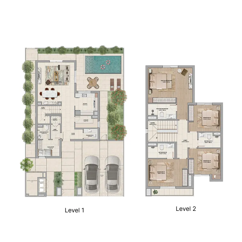 4 bedrooms floor plan