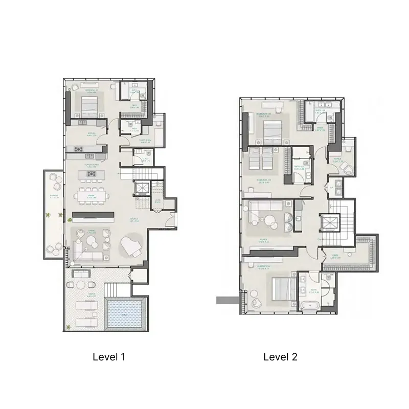 4 bedrooms floor plan