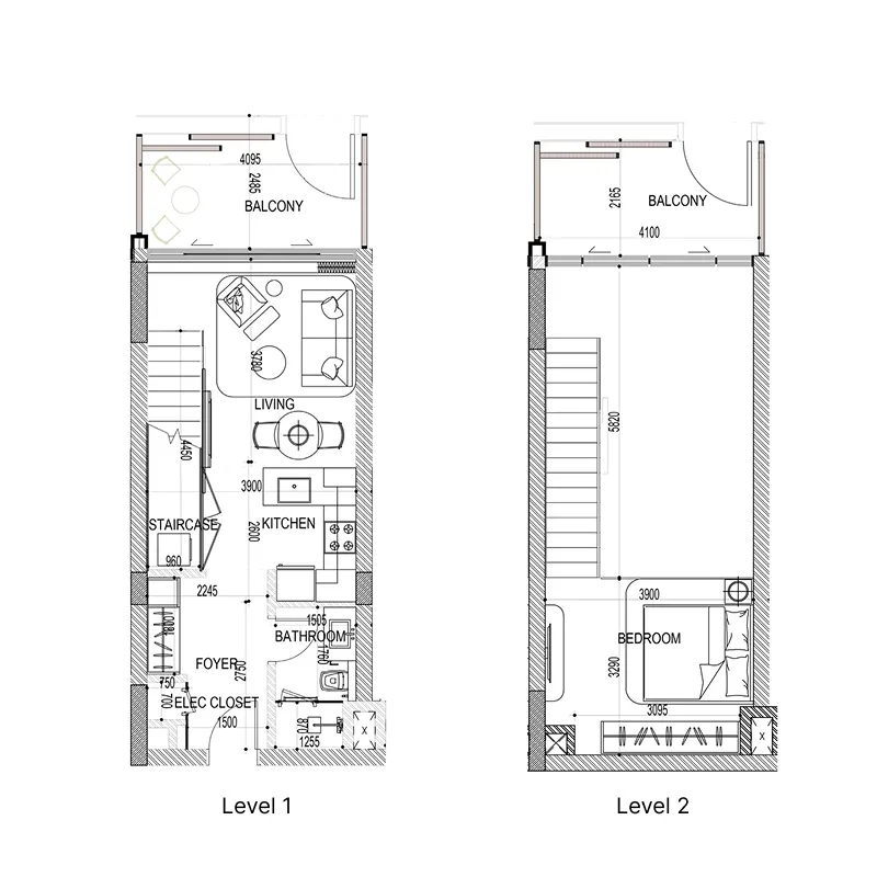 Naseem Al Jurf — 3 Bedrooms floor plan