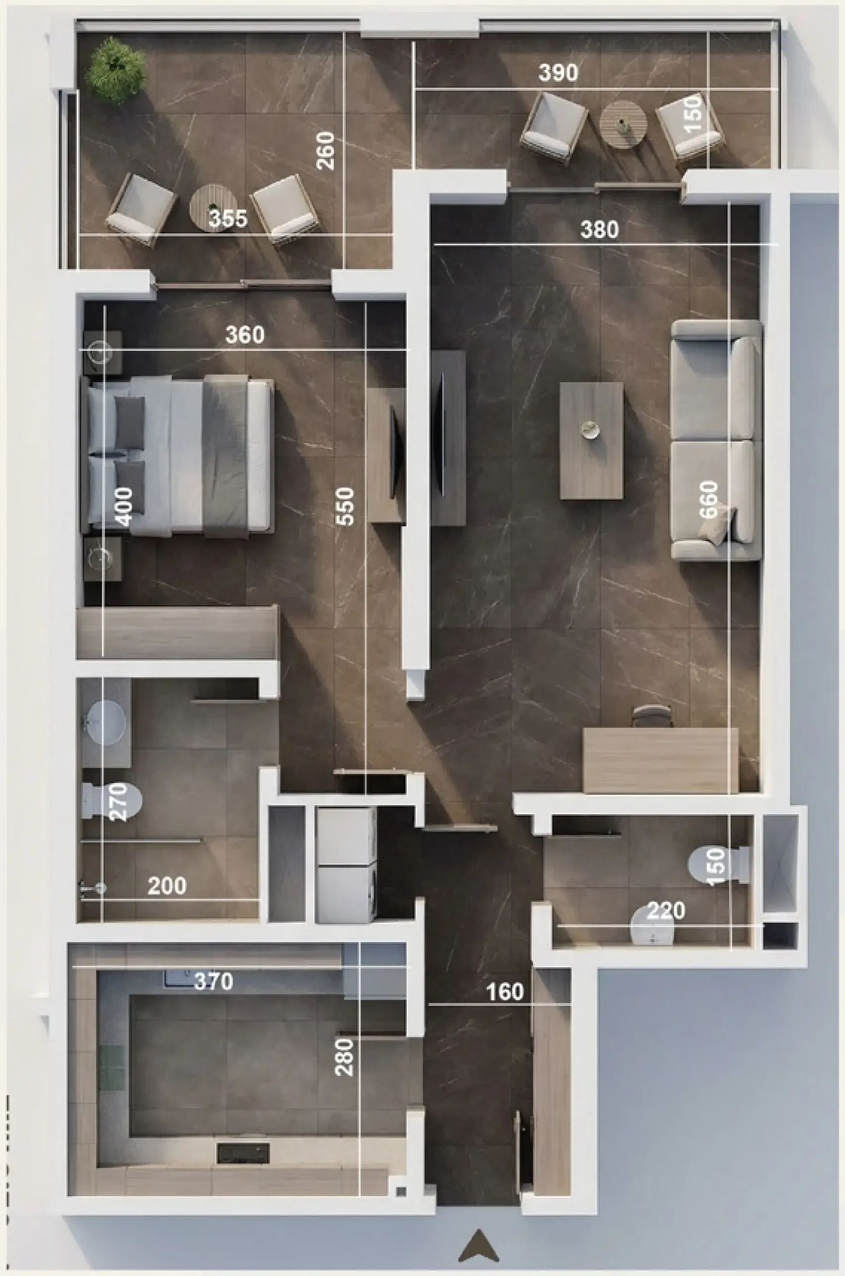 1 bed