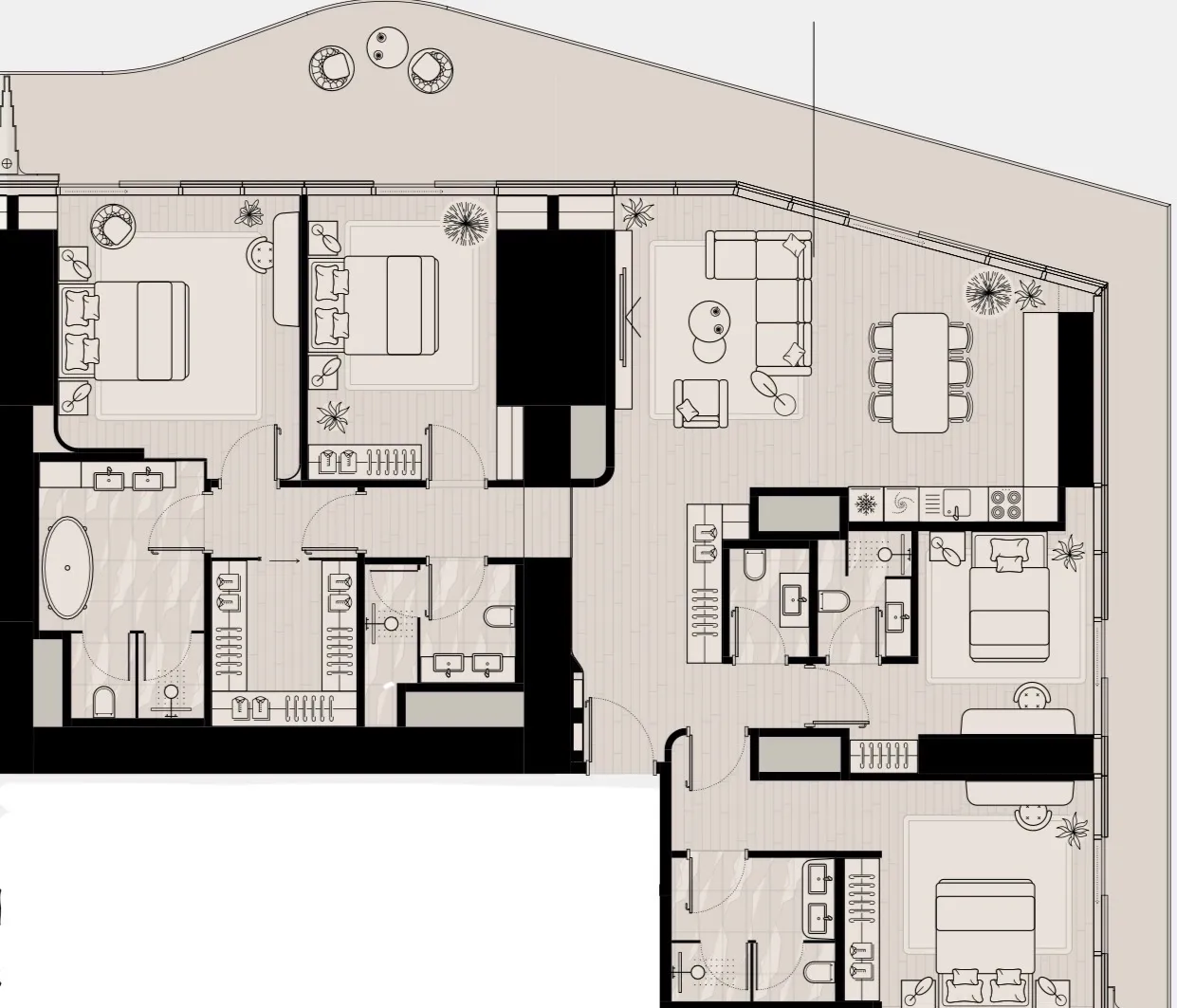Mered Iconic Tower 4BR floor plan