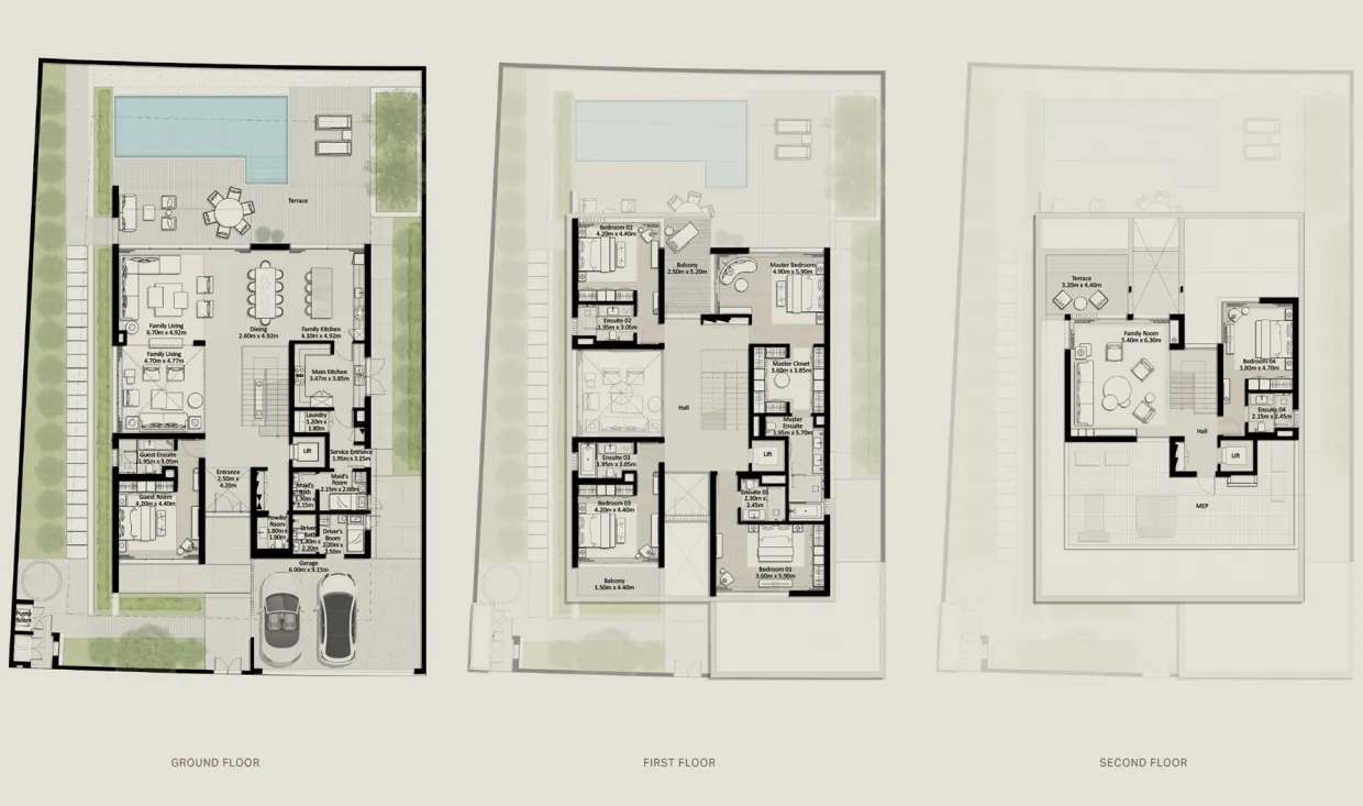 6 bedrooms floor plan