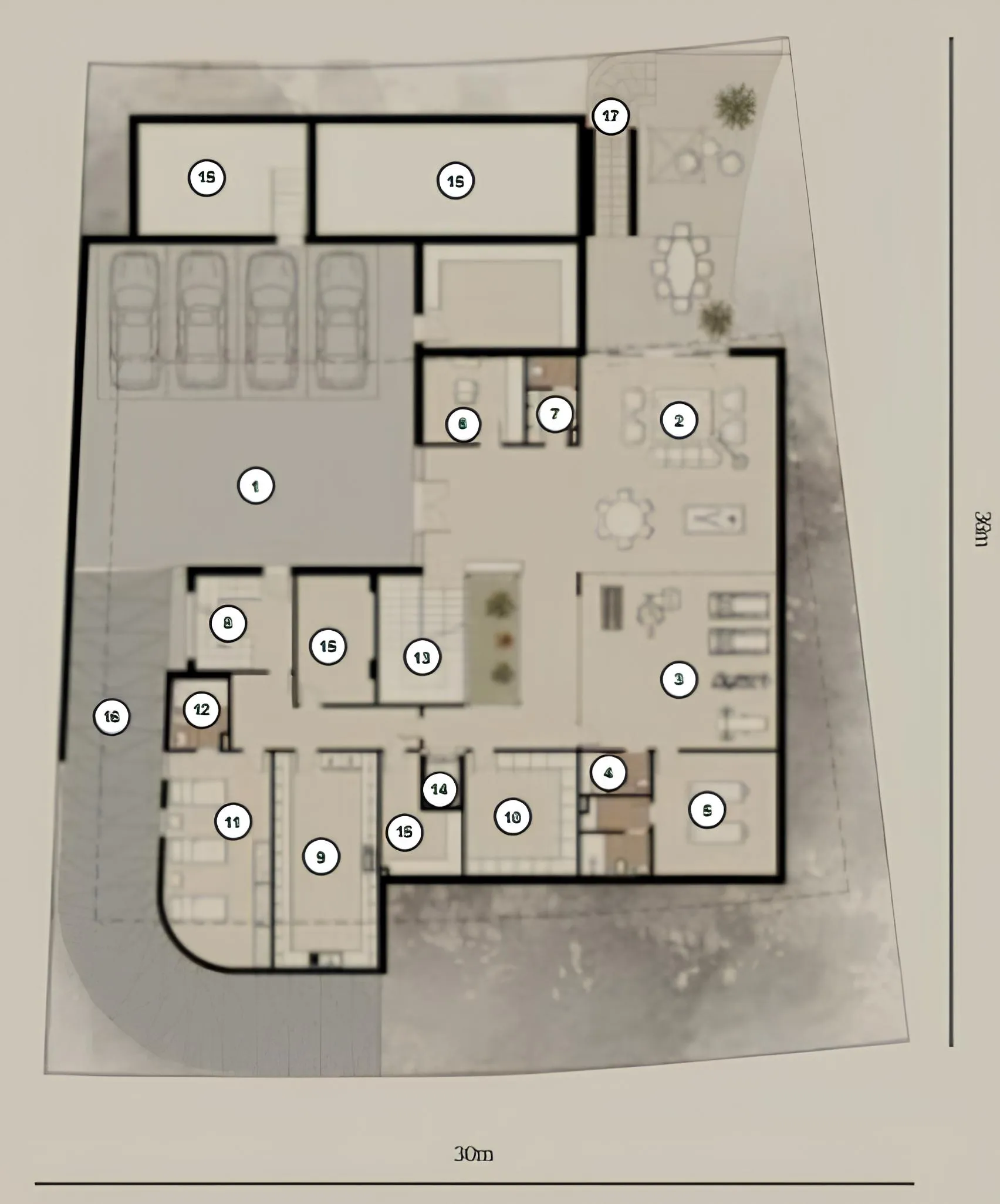 6 bedrooms floor plan