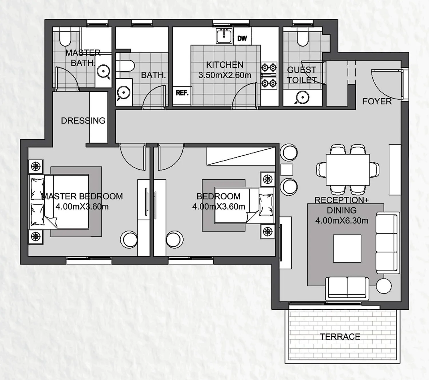 SODIC East — 4 Bedrooms floor plan