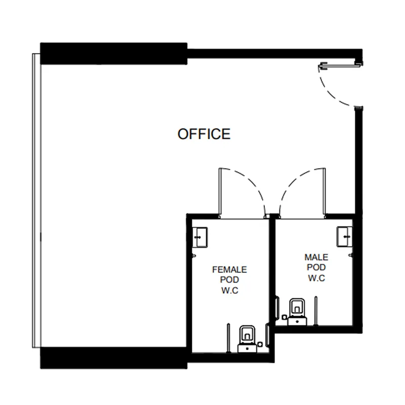 Binghatti Spectre — Studio floor plan