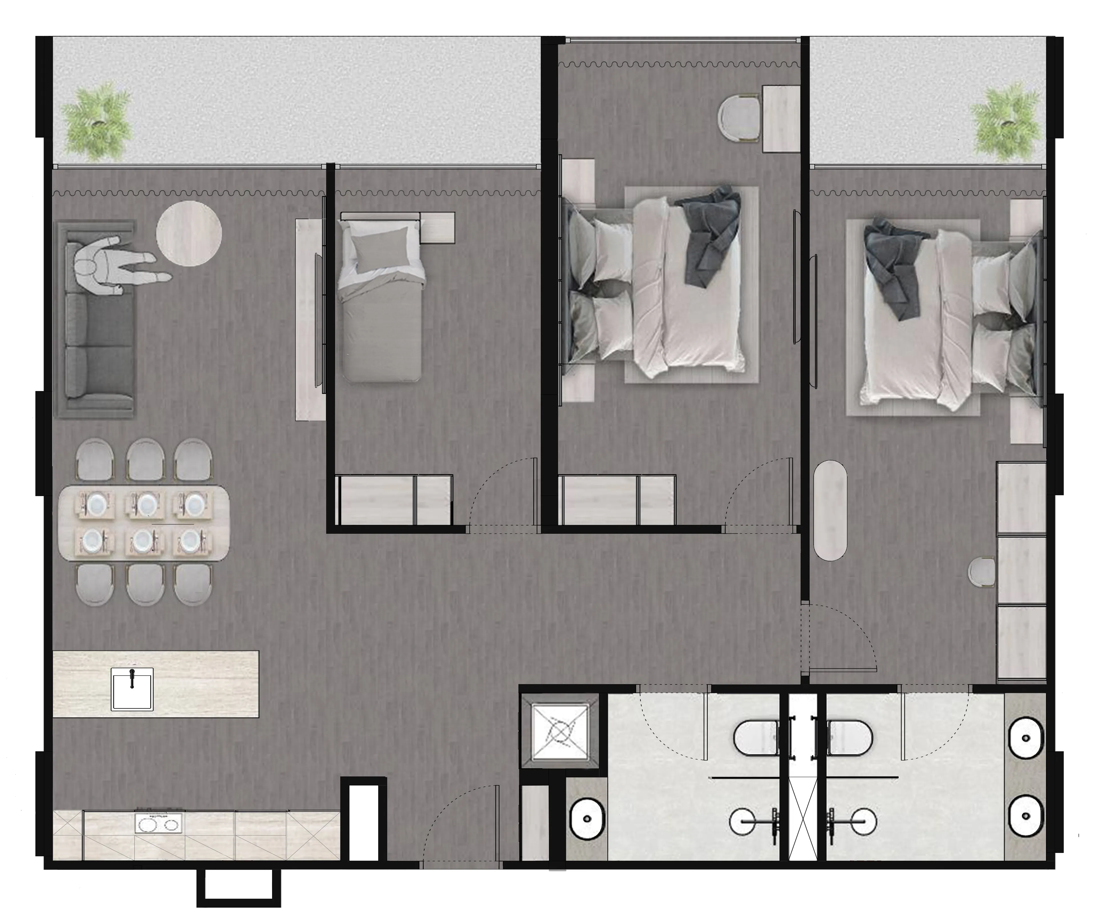 3BR Layout