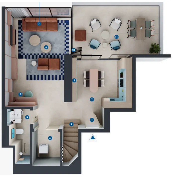 1 bedroom floor plan