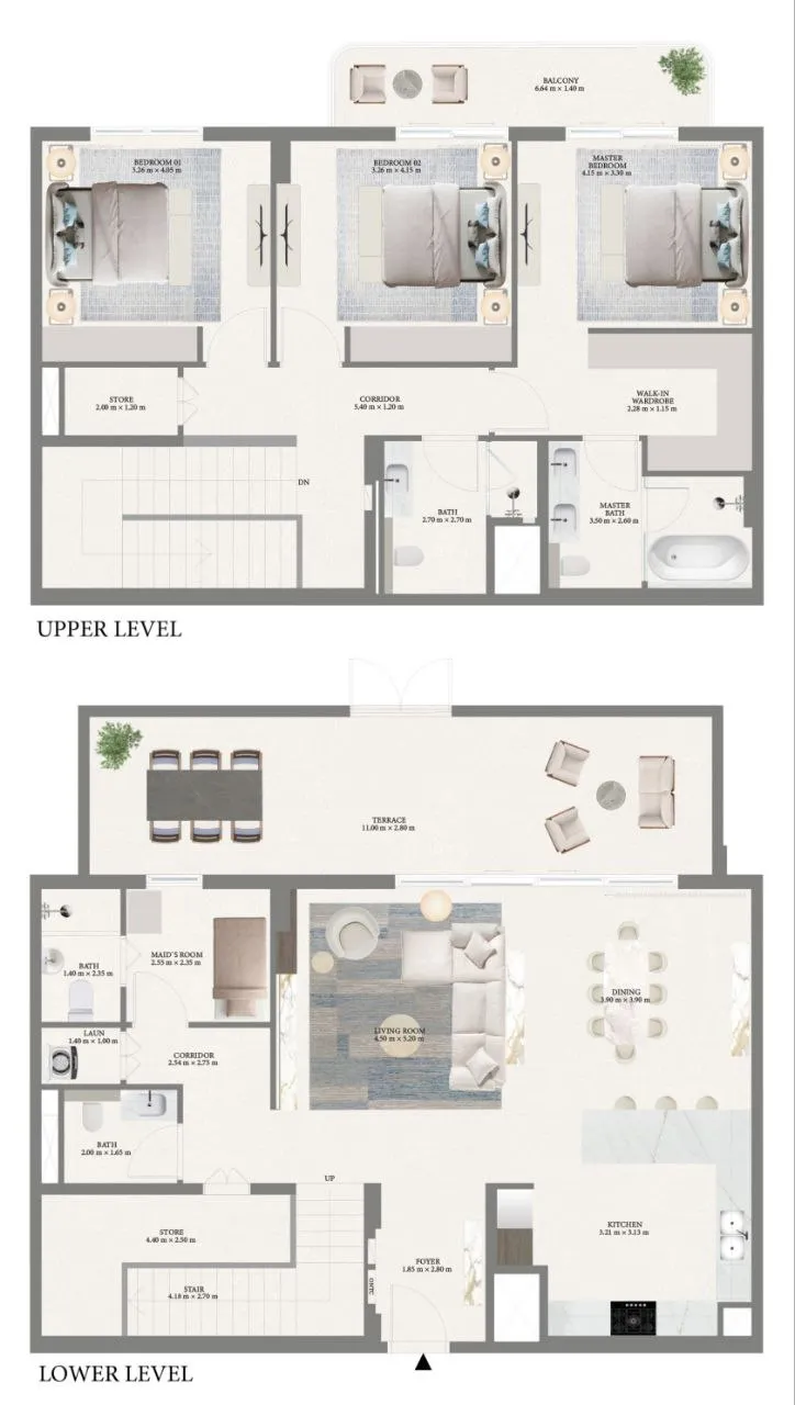 3 bedrooms floor plan