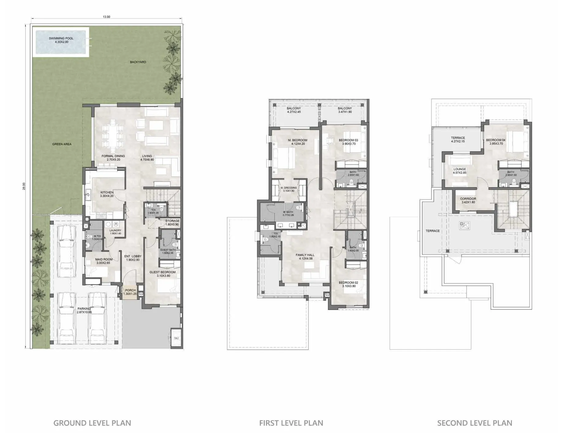 5 bedrooms floor plan