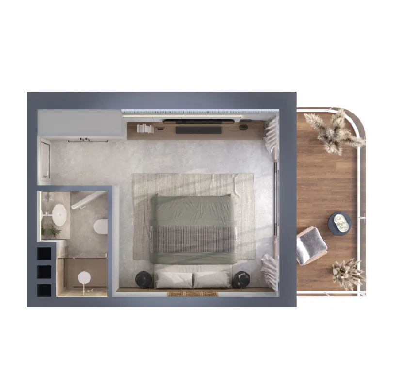 0BR Layout