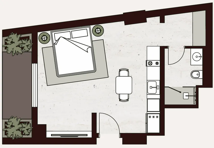 Studio floor plan