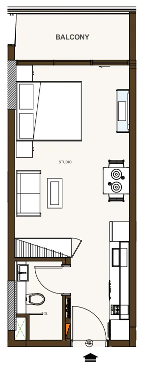 Casa Aura Residence — Studio floor plan