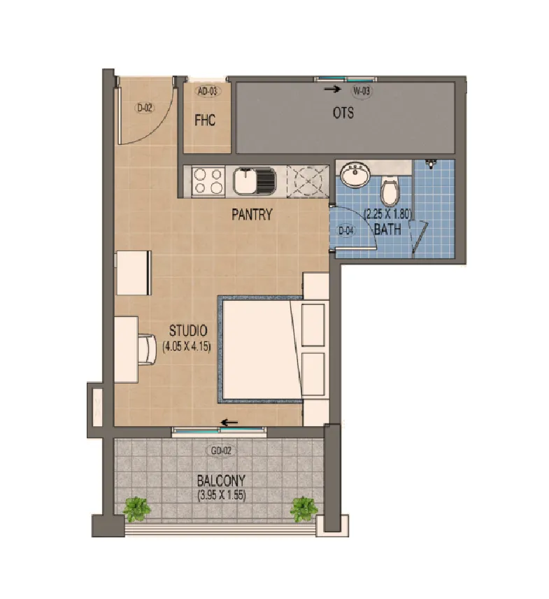 Studio floor plan
