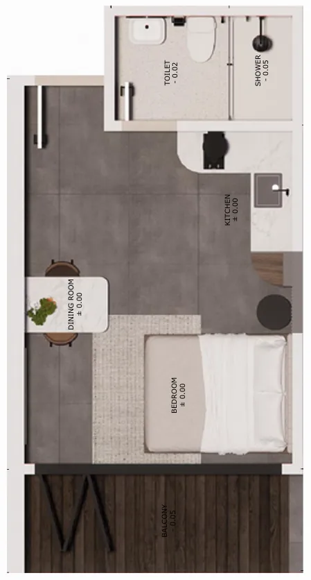 0BR Layout