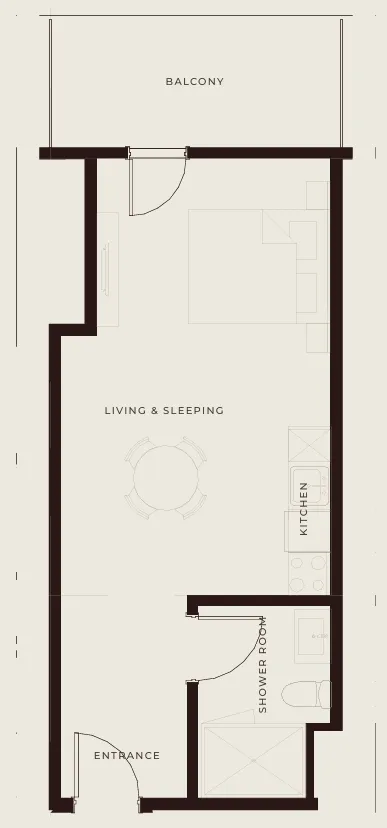Trump Tower Tbilisi — Studio floor plan