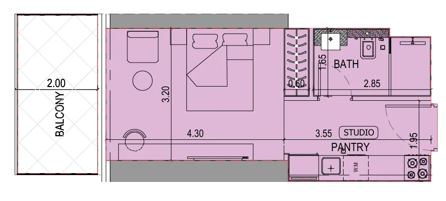 Studio floor plan
