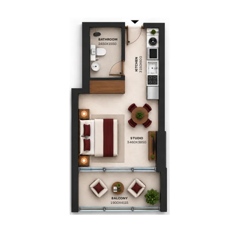 Studio floor plan