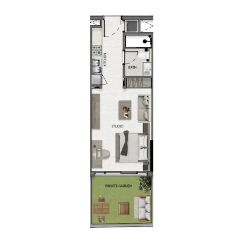 Deca Avana Residences Studio floor plan