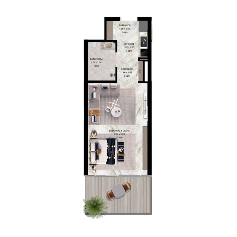 Studio floor plan