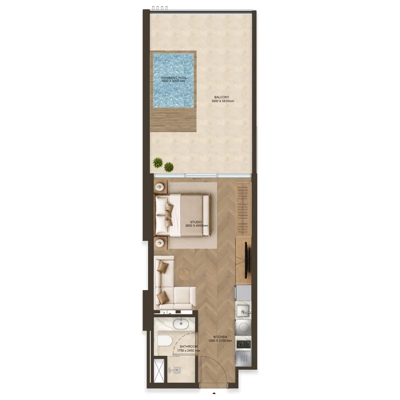 Studio floor plan