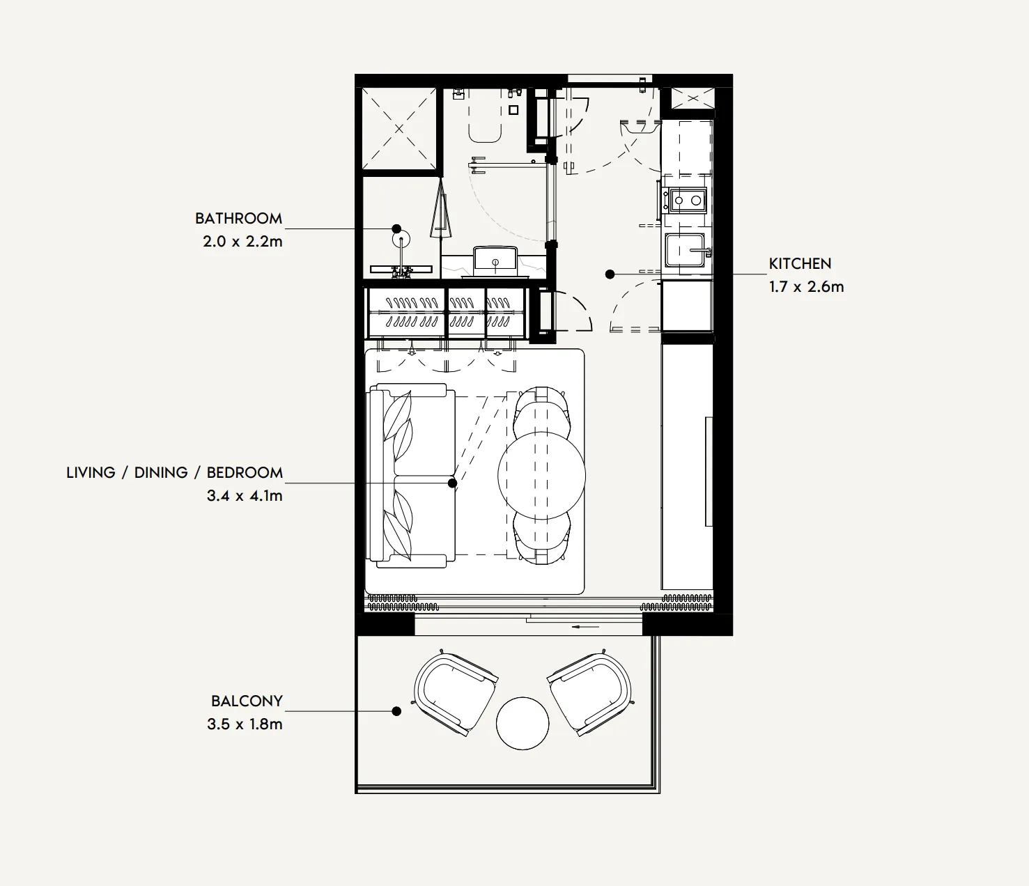 Studio floor plan