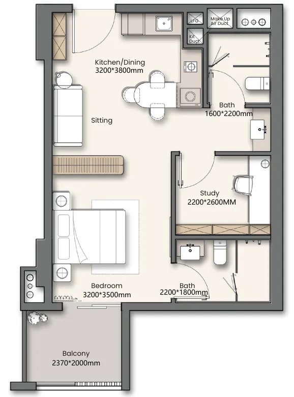 Studio floor plan