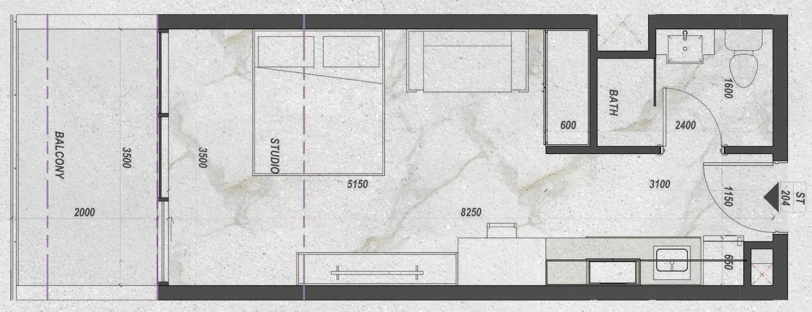 Studio floor plan