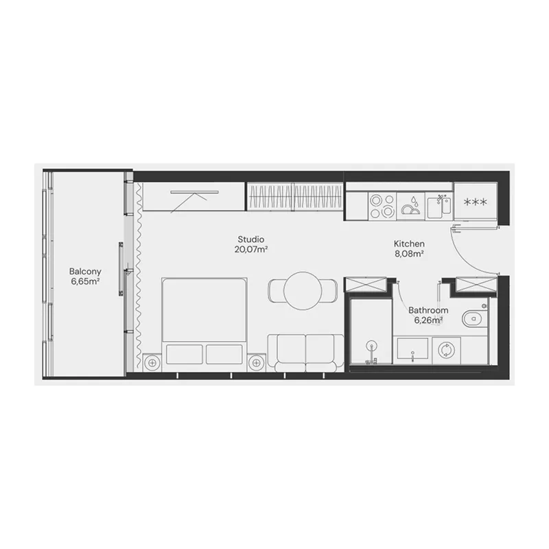 Studio floor plan