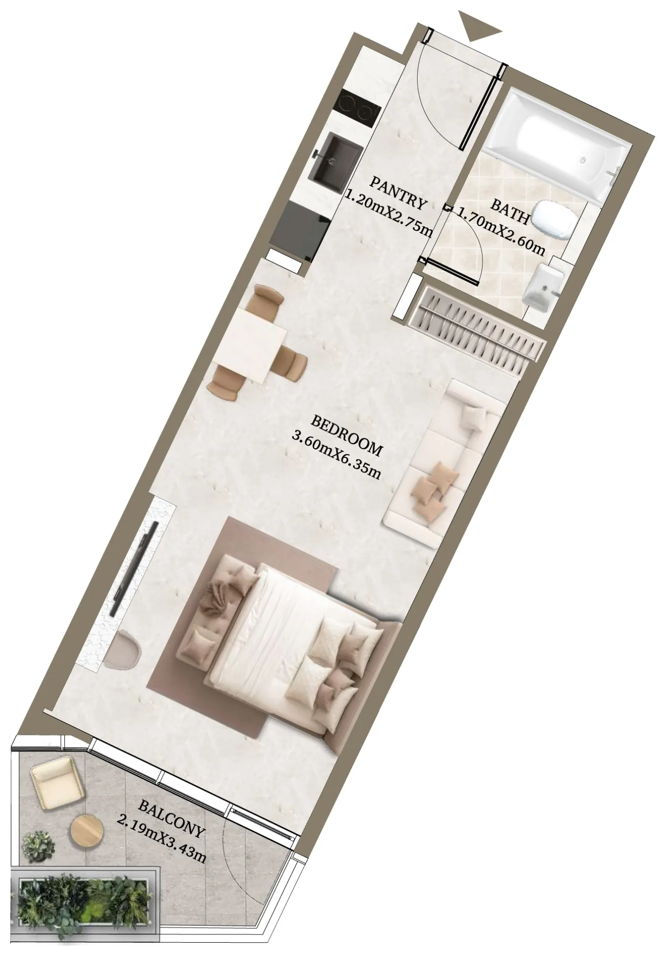 Studio floor plan