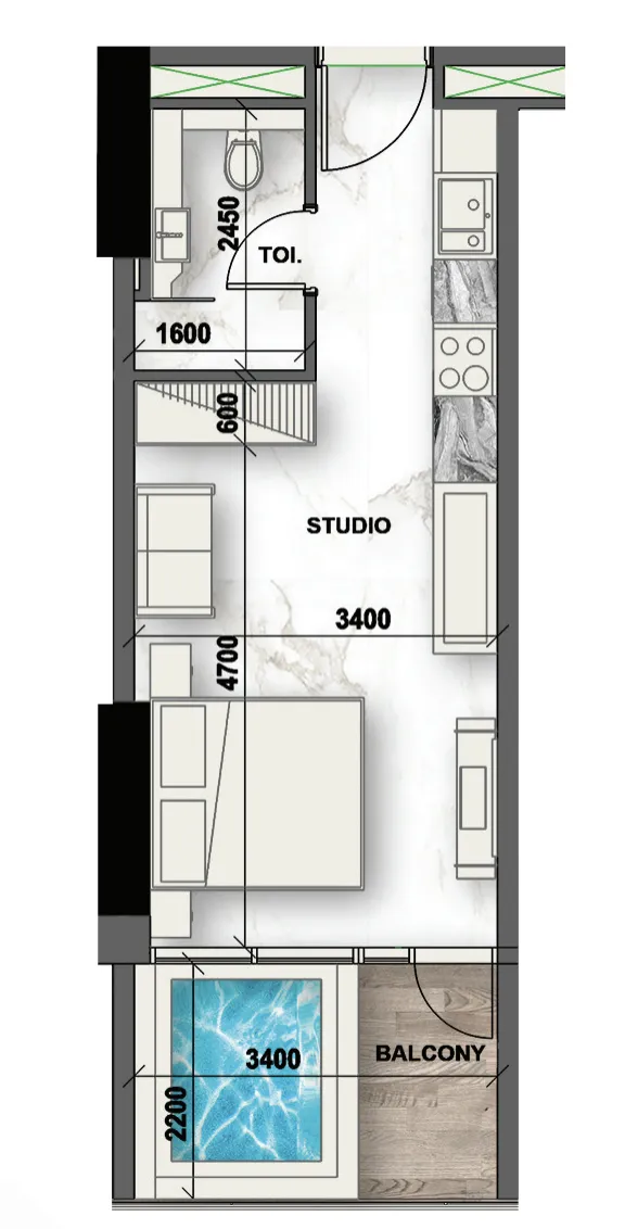 Studio floor plan
