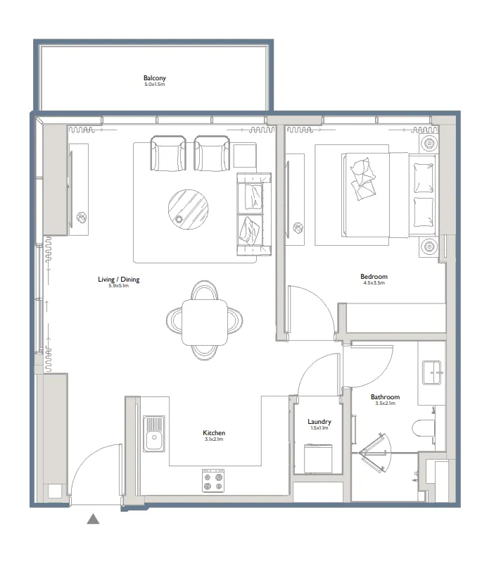 1 bed